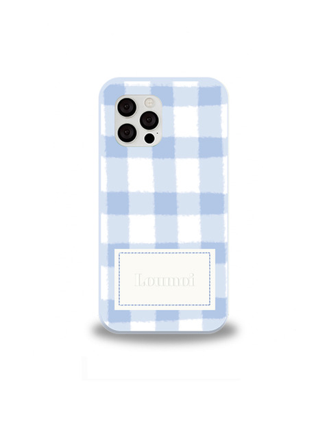 휴대폰/기기케이스,휴대폰/기기케이스 - 로우모이 (loumoi) - Present series : Blue check phone case