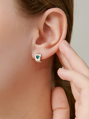 Green Peace Silver Earring Ie370 [Silver]