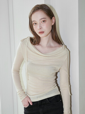 DRAPED STRING TOP_5COLOR