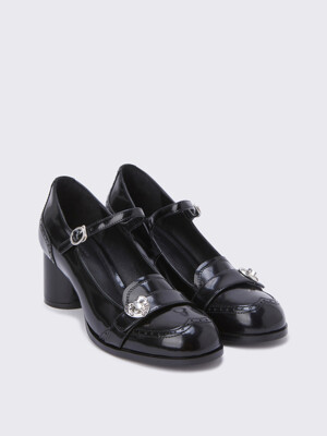 Round heel mary jane pumps(black)_DA1BS24001BLK