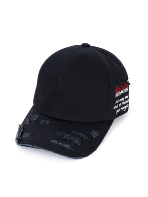 BBD Hidden Plate Slogan Side Logo Cap (Black)