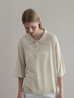 Paper linen knit_beige