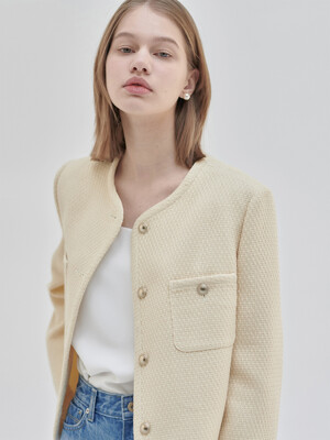 25SN mellow tweed jacket [YL]