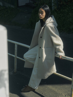 ALPACA HOOD LONG COAT_IVORY