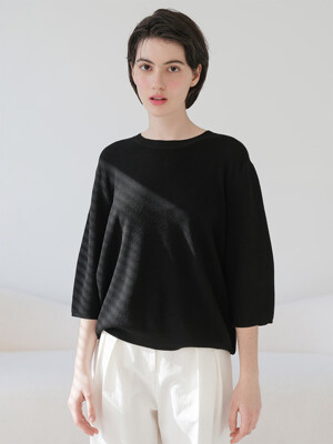 Drop Shoulder Round Neck Capri Knitwear (5colors) VKNIT_052