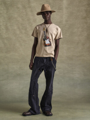 RODEO CARPENTER WIDE JEANS apa792m(BLACK)