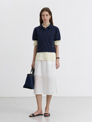 A-LINE LONG SKIRT WHITE_UDSK5B226WT