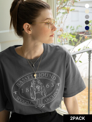 [단독]SITP5064 Basset Hound T-shirt_2PACK
