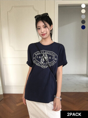[단독]SITP5064 Basset Hound T-shirt_2PACK