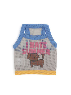 I HATE SUMMER Mesh Top Beige