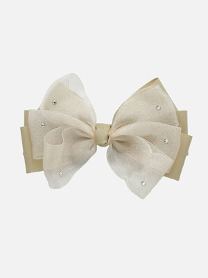 Glittering Chiffon Cubic Ribbon Auto Hair Pin H01441