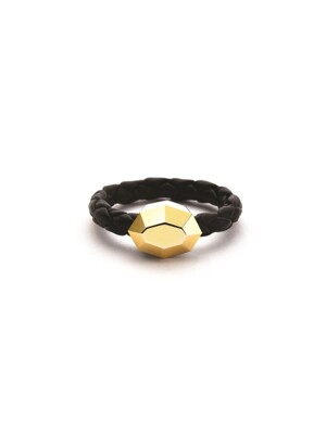 Sweet Brick-8 Leather Ring(YG) - WOMEN