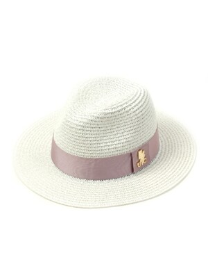 Pink Line Summer White Fedora 여름페도라