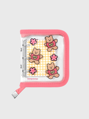 Blossom bear heart-pink(3hole diary)