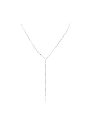 Twinkle Y line Silver Necklace_NECKLACE(silver)