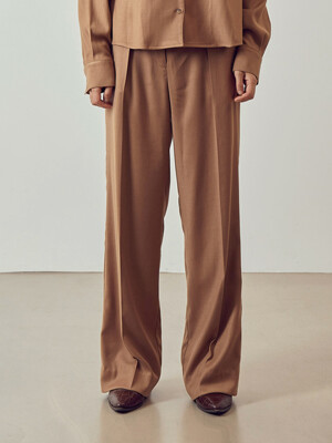 FLUID STRAIGHT PANTS [CAMEL]