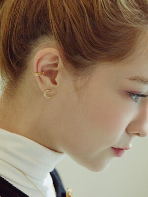 Lovely Combi Cubic Earcuff (Silver925)