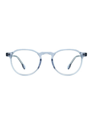 Calvino GRAY CRYSTAL 다각 투명 뿔테 안경