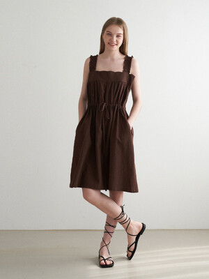 Linen wave string dress - 2 color