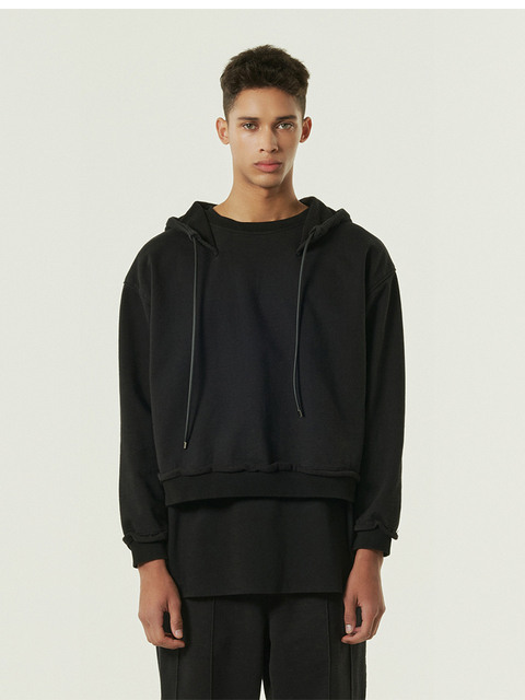 티셔츠 - 오파츠 (ooparts) - heavy-weight sweat hoodie Black