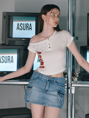 MODE ONE SHOULDER T (WHITE)