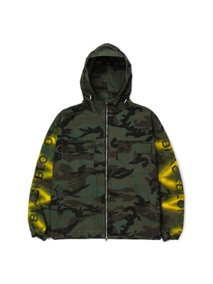 BBD Side Sprayed Custom Camo Zip Up Hood Jacket (Khaki)