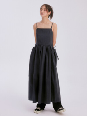 Float string dress (charcoal)