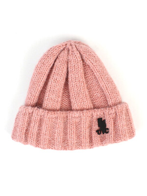 Basic Pink Wool Beanie 울비니