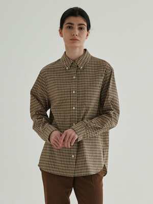 Classic Button Down Shirt (Brown Check)