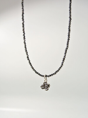 Black Rose Necklace (Silver925)