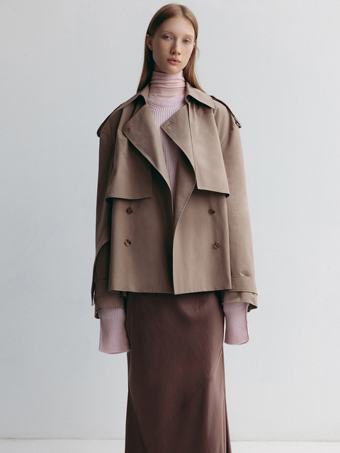아우터 - 레하 (LEHA) - ROSIE DOUBLE BREASTED TRENCH JACKET (BEIGE)