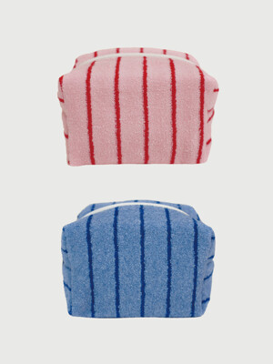 Stripe Terry Pouch (2colors)(S,L)