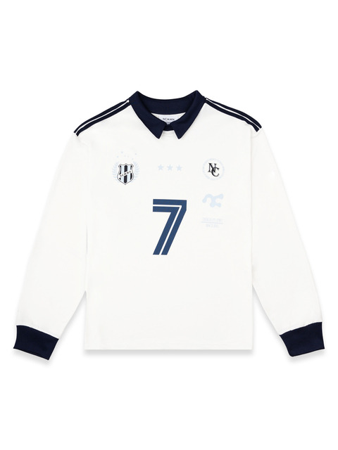 티셔츠,티셔츠 - 노이커먼 (NOYCOMMON) - NC FOOTBALL JERSEY LONG SLEEVE WH
