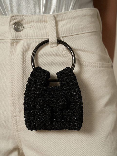백액세서리 - 히플로우 (HYFLOW) - ribbon plastic bag keyring (black)