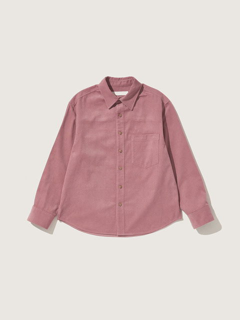 셔츠 - 플랙 (PLAC) - 베이직 코듀로이 셔츠 핑크