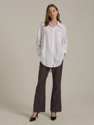 SILKY LOOSE FIT SHIRT (PEARL WHITE)