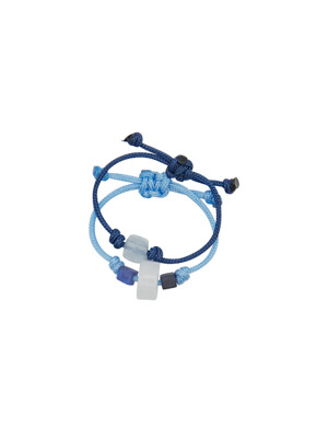 gem string ring set-blue