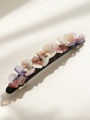 Flower Cubic Roundup Auto Hair Pin H01167