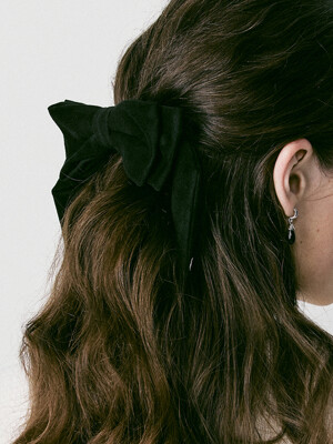 Suede Double Ribbon Hairpin_VH249OHB008M