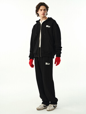 02 M.C UNISEX, Logo Sweat Pants / Black