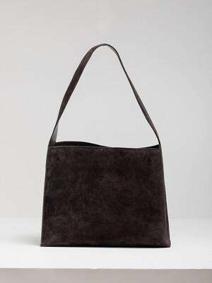 Curve Bag (Big) - Suede Dark Brown