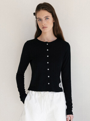 BAGEL BUTTON CARDIGAN_TT5S203BK
