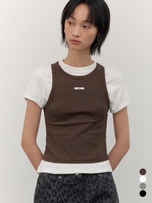 Citta Mini Label Crop Sleeveless_CTT358(4color)