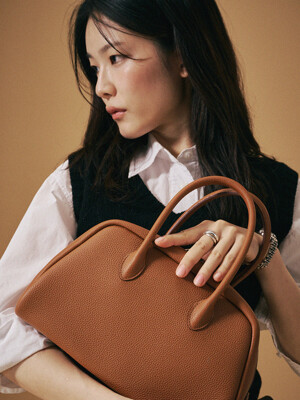 Vetiver medium tote bag-caramel