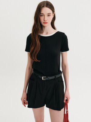 무이 소프트 티셔츠_블랙 / MUI SOFT T-SHIRT_BLACK