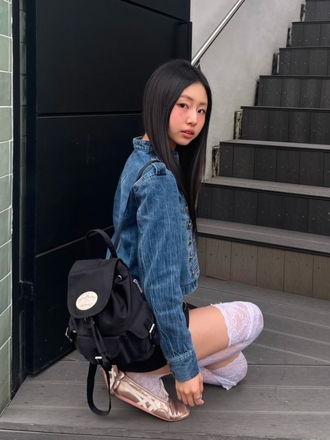 라츠유 [8th Reorder]lotsyou_Nostalgia Perky Backpack Black