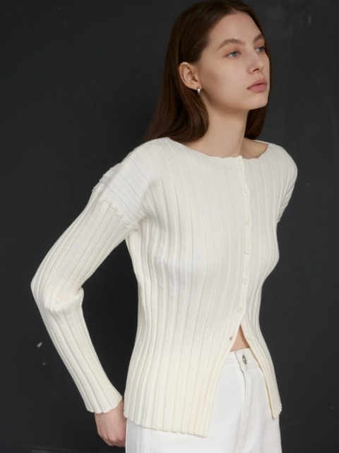 프론트로우 Bold Rib Knit Cardigan_2color