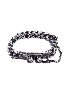 SILVER A SCAFFOLD CHAIN BRACELET