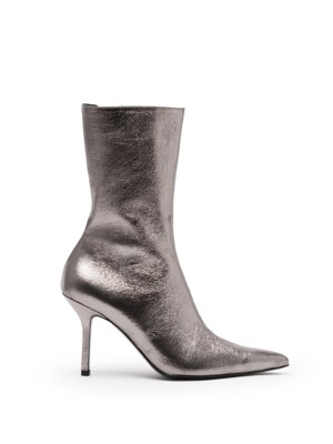 METAL BLACK NIKEL HALF BOOTS