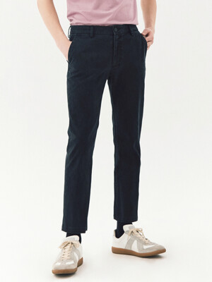 Slim-fit Stretch Cotton-Twill Washed Chinos_3color